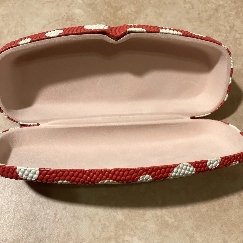 Red and White Polka Dot Hard Case for Kids Glasses